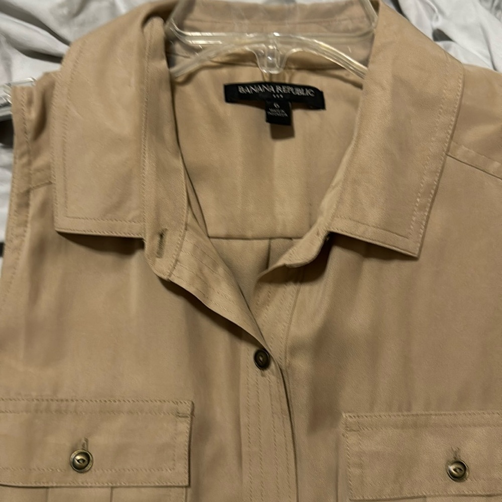 Banana republic button-down shirt, dress.